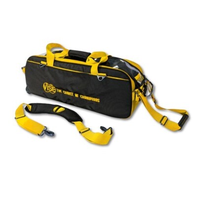 Vise Black/Yellow 3 Ball Tote Bowling Bag