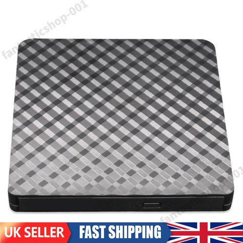 USB 3.0 CD Player High Speed Transfer DVD Recorder for Tablet (Black)