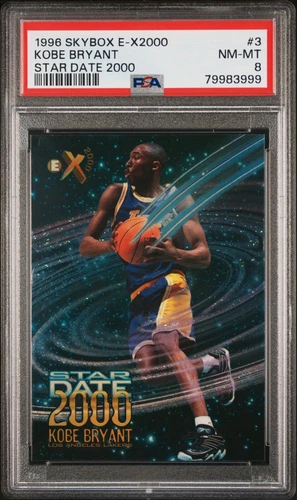 1996 SKYBOX E-X2000 STAR DATE 2000 #3 KOBE BRYANT Rookie RC HOF PSA 8