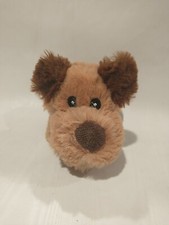 Kellytoy 6 Inch Plush Puppy Dog Tan Brown Fluffy Q042 Embroidered Eyes 2017 Soft