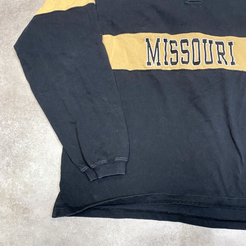 Cadre Authentic Rugby Shirt Mens Large USA Vintage Sports Polo Top, Black - Picture 4 of 11