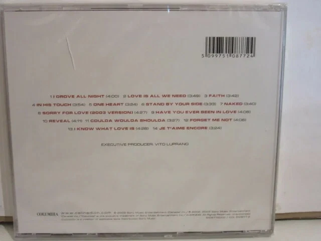 Celine Dion - One Heart - CD - 2003 - Europa - NUEVO