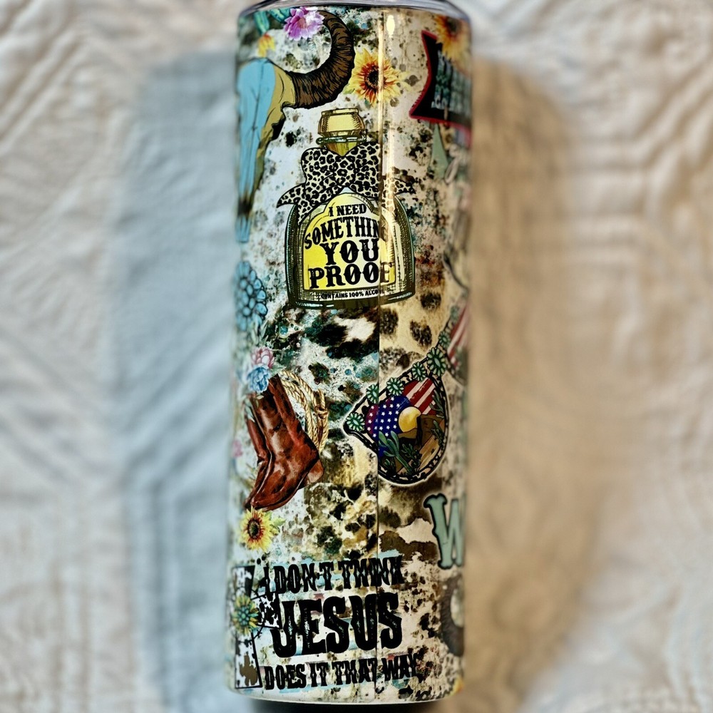 TUMBLER | Sublimation Morgan Wallen Theme “Wasted On You” “Broadway Girls” 20oz