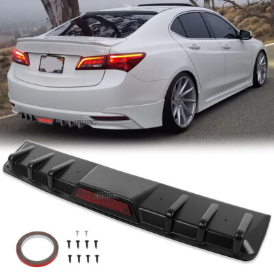 For Acura ILX TLX TSX Rear Bumper Diffuser Shark Fins Spoiler ...