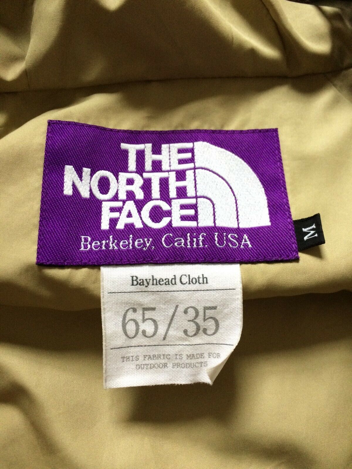 The North Face Purple Label Black Parka Tag size M Bayhead Cloth 65/35