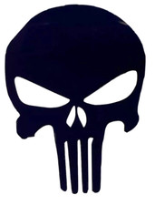 New Skull Punisher Logo Permanent Decal Sticker Vinyl Handmade Black 4