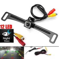 US 12LED Car Rear View Camera Night Vision Reversing Auto Parking Camera LICENSE