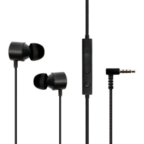 Original Zubehör Hersteller LG 3,5 mm Ohrhörer - schwarz geflochtenes Kabel - Universal Stereo Headset - Bild 1 von 1