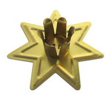 Gold Fairy Star Chime Candle Metal Holder for 4" Mini Taper Spell Candles NEW