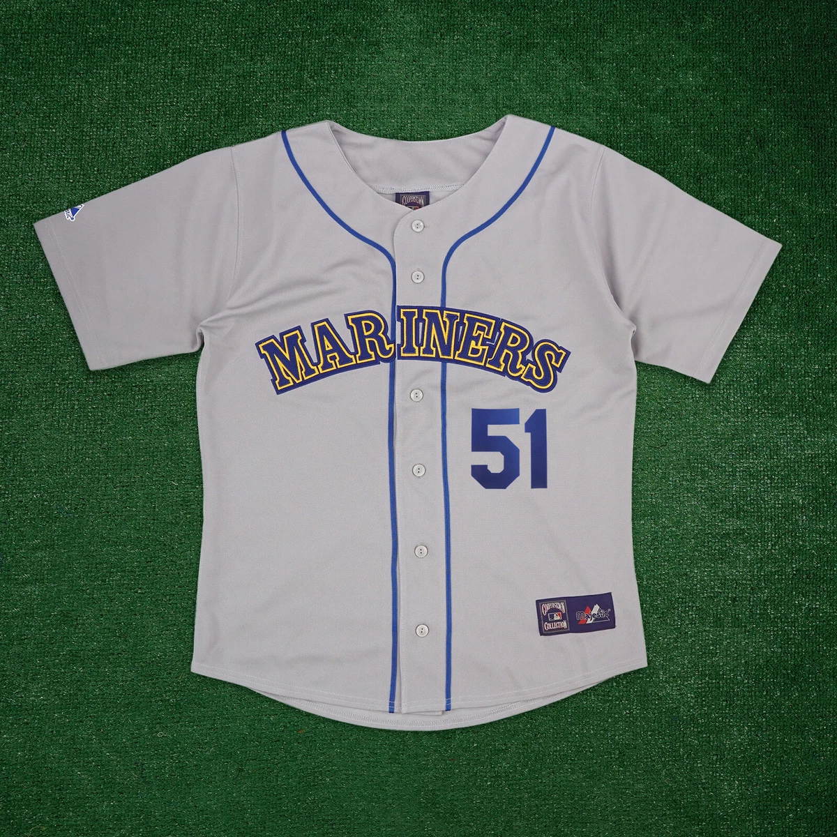MAJESTIC Seattle MARINERS ICHIRO #51 BASEBALL VINTAGE 90'S T