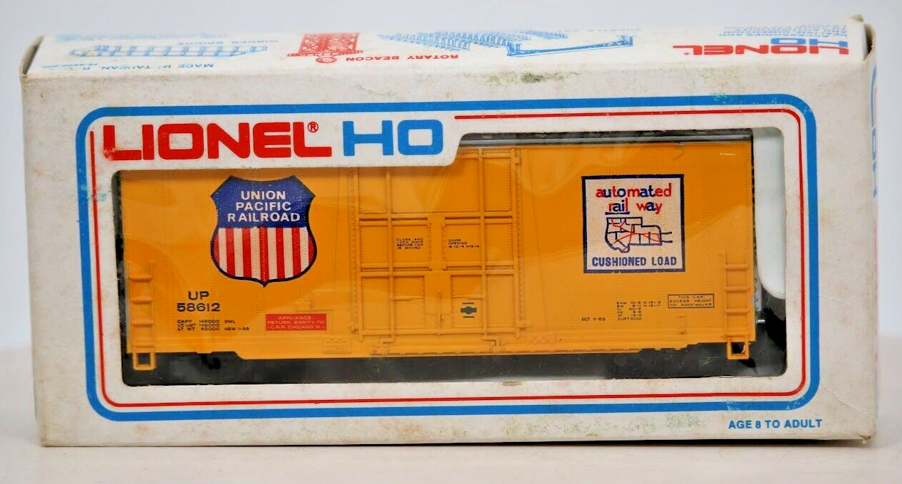 Vintage HO Scale Lionel Union Pacific 40 Hi-Cube Box Car UP 58612 1:87 in Original Box