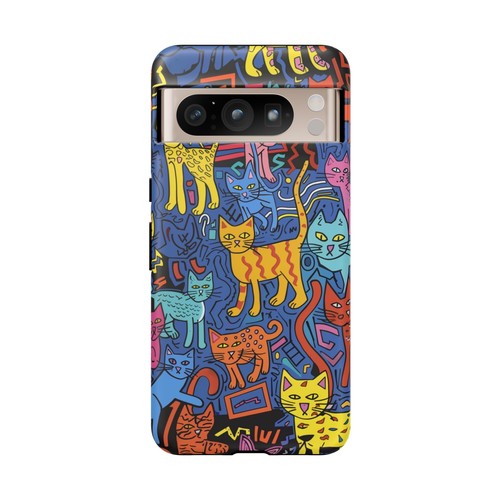 Cat Abstract Art Illustration Phone Case for iPhone, Samsung Galaxy, Pixel - 第 161/175 張圖片
