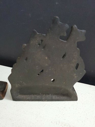 Vintage Italian Verona Style Heavy Cast Iron Sailing Schooner Ship Bookends - Picture 8 of 12