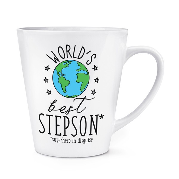 World's Best Stepson 341Ml Latte Becher Tasse Lustiger Witz Best Toll Familie-image