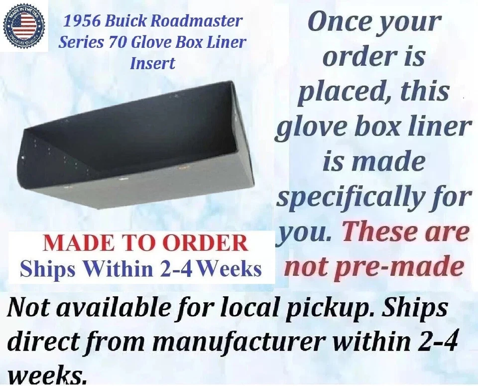 Nuevo revestimiento de guantera Buick Roadmaster serie 70 1956 #Buk-GBX-090 Foto 2 de 3