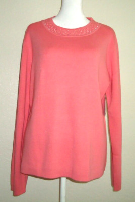 SAGHARBOR Women's Scoop Neck Pullover Sweater Size-XL #A