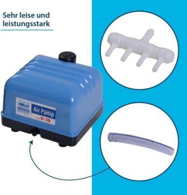 Aquaforte V-Serie Hi-Flow Luftpumpe 