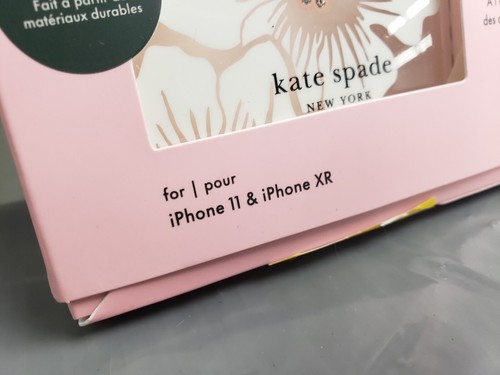 New Kate Spade Wireless Phone Case Hardshell For iPhone 11 & iPhone XR HOLLYHOCK - Zdjęcie 2 z 3