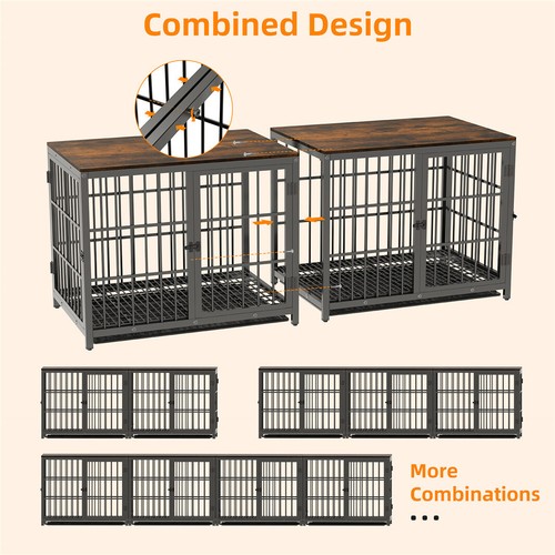 Modern Crack-proof Iron Pet Crate Furniture Dog Kennel Living Room Table Storage - Picture 8 of 21