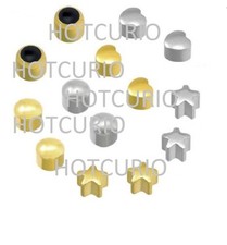 Heart Star Girls Hypoallergenic Butterfly Snap Backs White/Yellow Gold Earrings