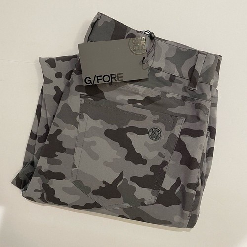 NWT G/FORE Golf Trousers Mens 30x32 Tour 5 Pocket Pant Charcoal Camo Performance