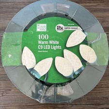 Home Accents Holiday 65ft 100 Lite String Warm White C9 LED Christmas Lights