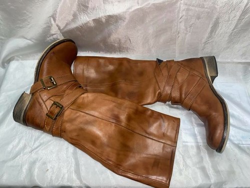 Stivali Alti donna al Ginocchio 38 Pelle Marroni Boots ботуши Botas Bottes  | eBay