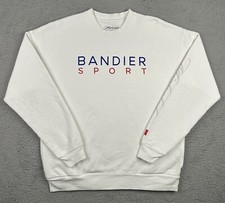 Michelob x Bandier Sport White Relaxed Pullover Sweatshirt Size M Made In USA
