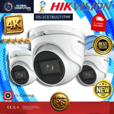 Hikvision 8MP 4K TurboHD Analog Dome Camera 2.8mm Lens Outdoor DS-2CE76U1T-ITMF 