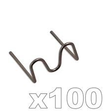 100 x Power Tec W Shape Staples For Plastic Repair Use With Hot Stapler - 0.8mm