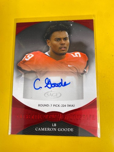 RS8447 2022 Sage Aspire CAMERON GOODE RED AUTOGRAPH - 第 1/1 張圖片