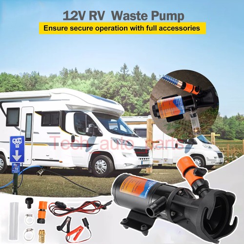 RV PortableÂ Macerator Pump 12V, AUHO 12GPM RV Waste Pump With Garden Hose Discharge Port, RV
