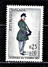 TIMBRE FRANCE NEUF SANS CHARNIERE  N° 1516 ** JOURNEE DU TIMBRE 1967