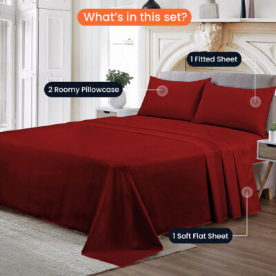 LuxuryX-Deep 30''4PC SheetSet EgyptianCotton600TC US-Queen/King/CalKing AllColor