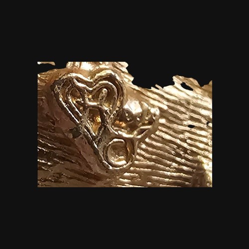 Hedy Hedison signierte WUNDERSCHÖNE AB Strass goldfarbene BROSCHE ANSTECKNADEL 60er Jahre SELTEN VTG - Bild 13 von 16