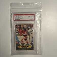 1983 TOPPS STICKER INSERT #21 JOE MONTANA HOF PSA 10