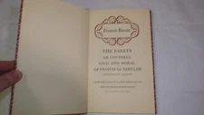 The Essays of Francis Bacon, Peter Pauper Press Large Print HC 1963