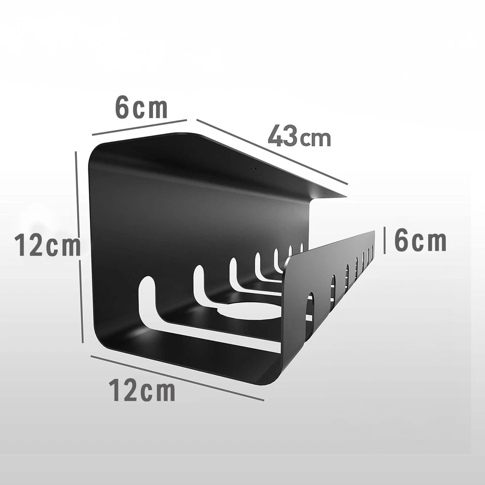 Kabelkanal 1er Kabelmanagement unter Schreibtisch Organizer & Kabelhalter - Bild 4 von 4