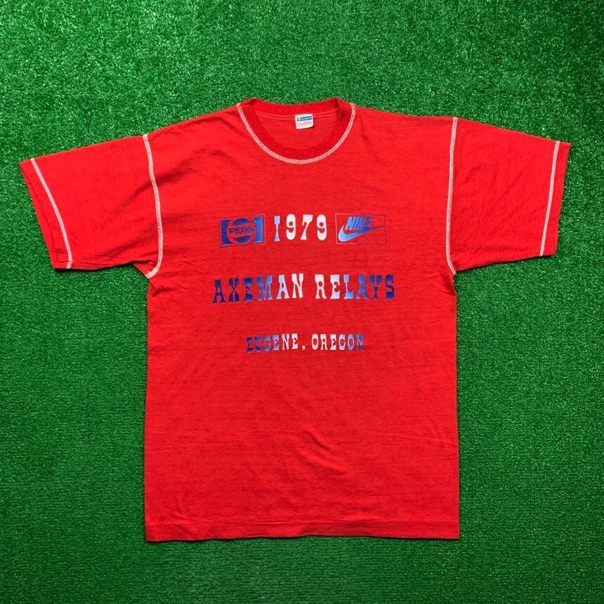 Vintage Nike 1979 Oregon T Shirt USA Rare Champion Blue Bar XL 70s