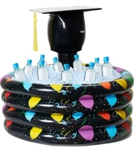 Graduation Hat Inflatable Cooler Holds 72 Cans New