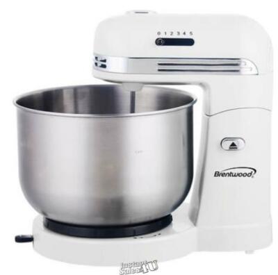 Brentwood-5-Speed Stand Mixer Stainless Steel Black Diamond 12''Lx8.25''Dx11''H