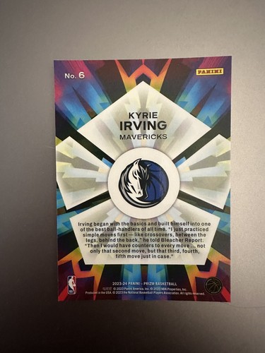 2023-24 Panini Prizm Kyrie Irving Kaleidoscopic #6 Dallas Mavericks - Picture 2 of 2