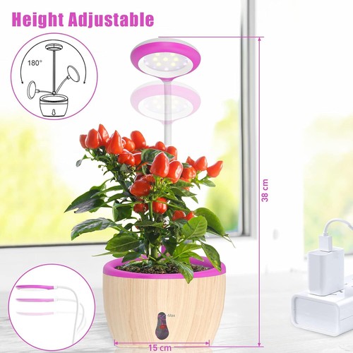 HYECHO LED Grow Light Full Spectrum, Auto Water/ Timer, Indoor, Adjust Height UK - Picture 2 of 18