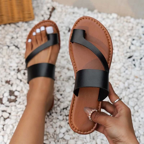 Sommer Damen Slingback Strand flache Sandalen Damen leichte Slipper Hausschuhe - Bild 8 von 35
