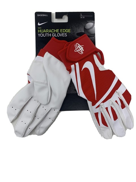 NIKE YOUTH HUARACHE EDGE BATTING GLOVE baseball spots GRAY RED WHITE ASSORTED | eBay