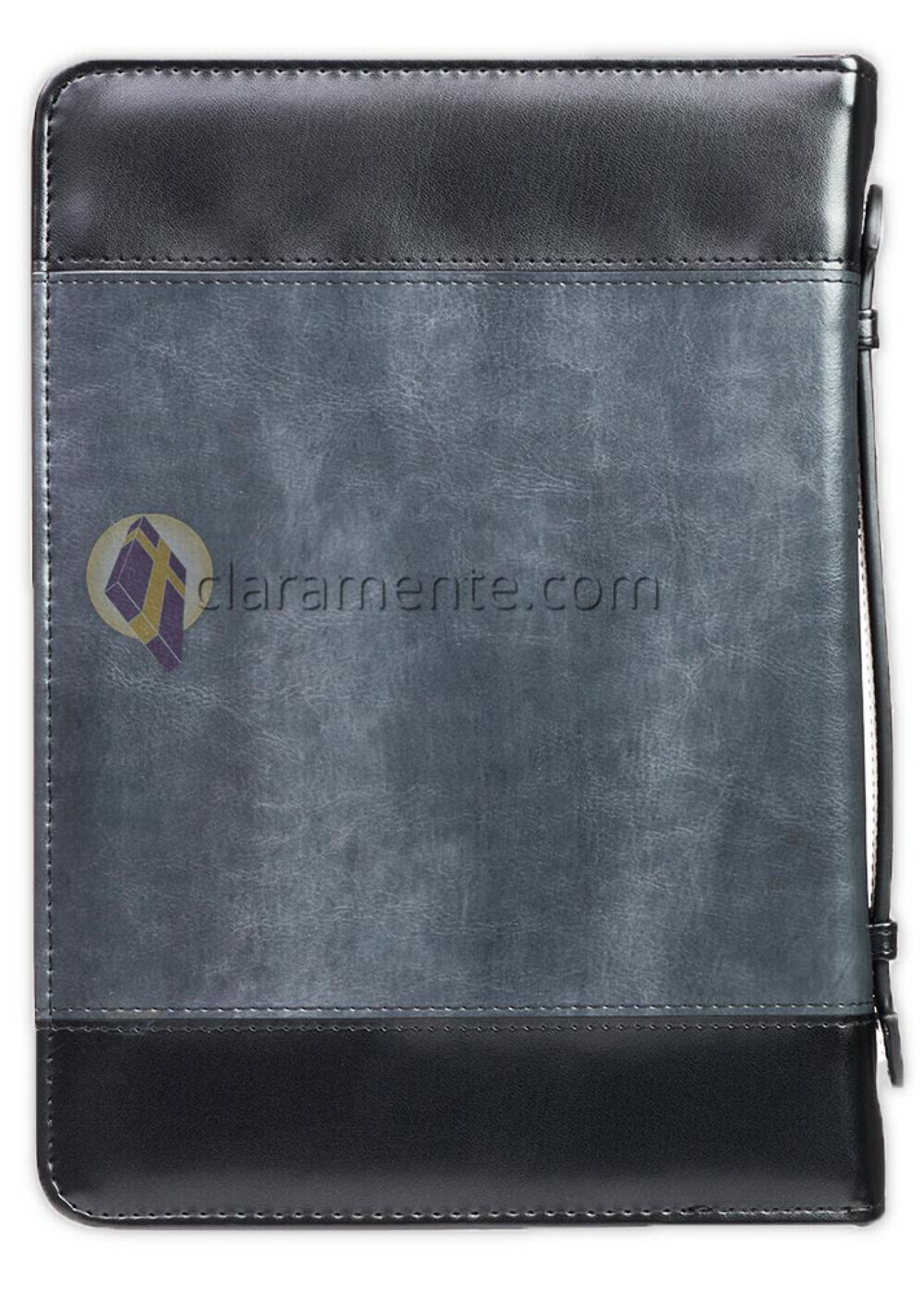 Bible Cover Extra Large Lion Be strong and courageous luxleather black