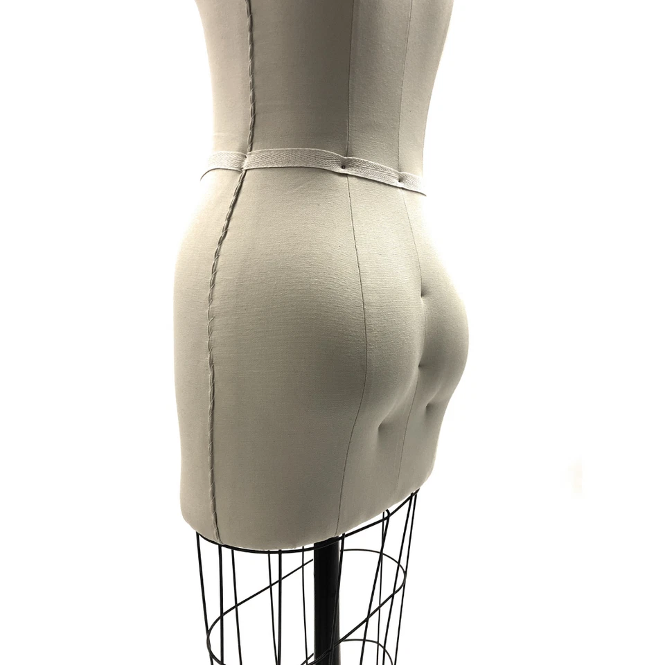 Maniquí con forma de vestido profesional de lino de medio cuerpo talla 8 con brazo y kit de acolchado Foto 3 de 4