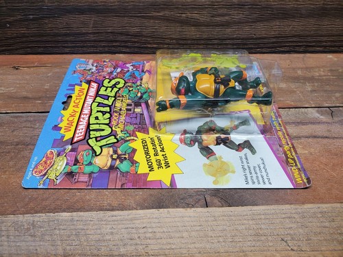 1989 Rock n Roll Michaelangelo Teenage Mutant Ninja Turtles Playmates Sealed - Picture 4 of 7