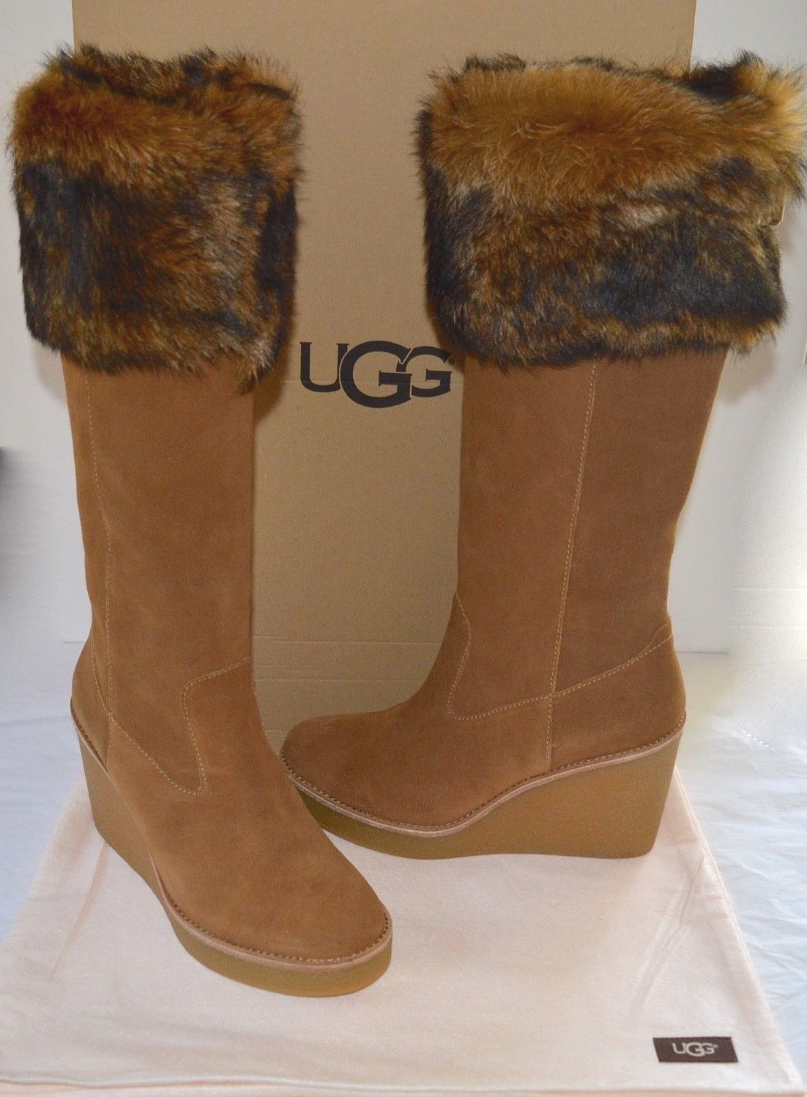 ugg suede wedge boots