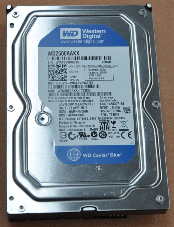 Western Digital Caviar Blue WD2500AAKX-753CA1 250GB SATA 7.2K 3.5